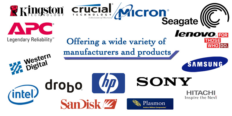 We offer a wide variety of Manufacturers and product types.